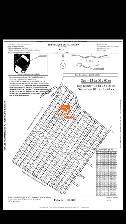 Terrain à vendre Soa KO