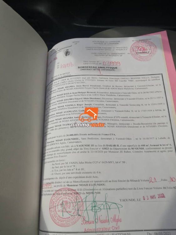 Terrain a vendre a Dakar