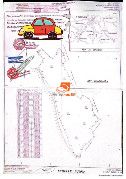 Magnifique terrain titré et loti  à vendre à Mfou