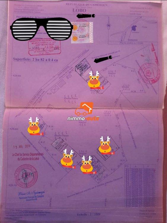 Terrain titré à vendre à Eyang