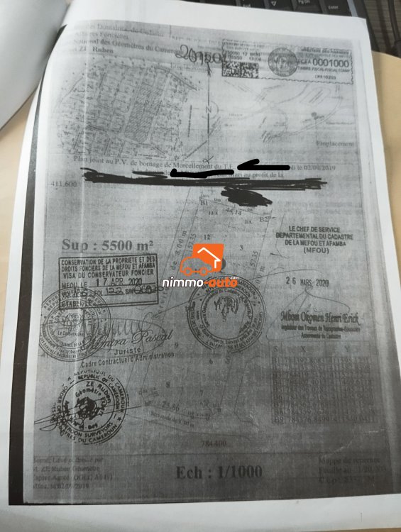 Terrain titré à vendre à Nsimalen Benabalot