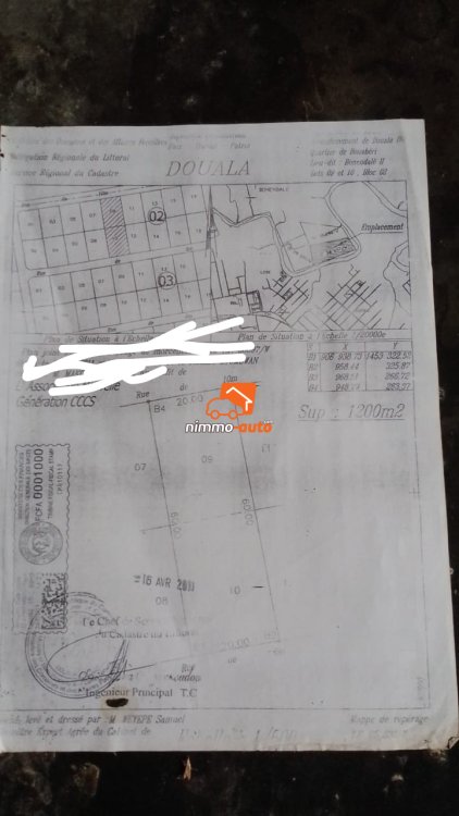 Terrain titré à vendre à Douala Bonaberi