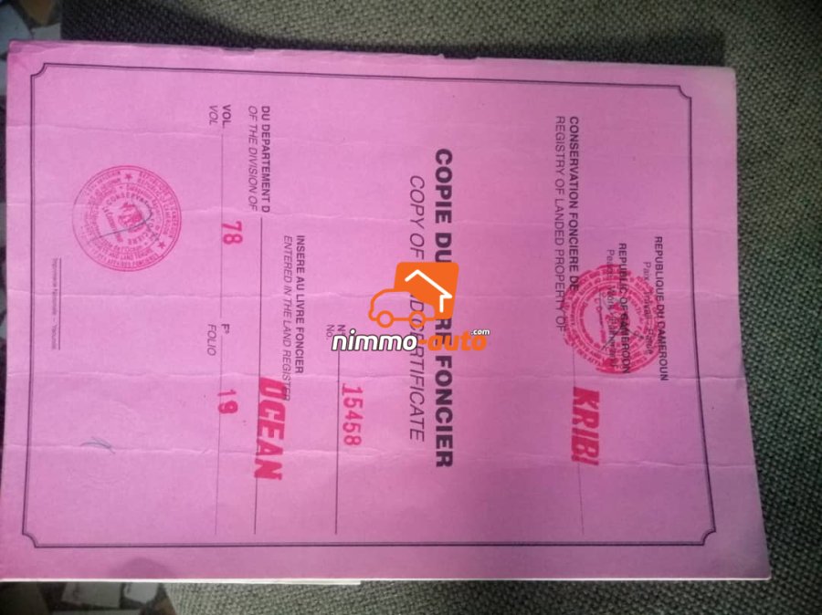 Terrain à vendre à Kribi