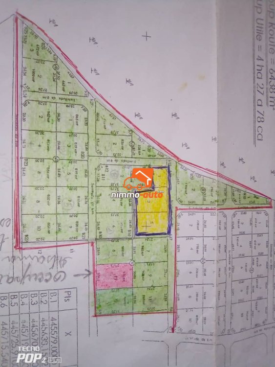 Terrain à vendre à Odza Toutouli