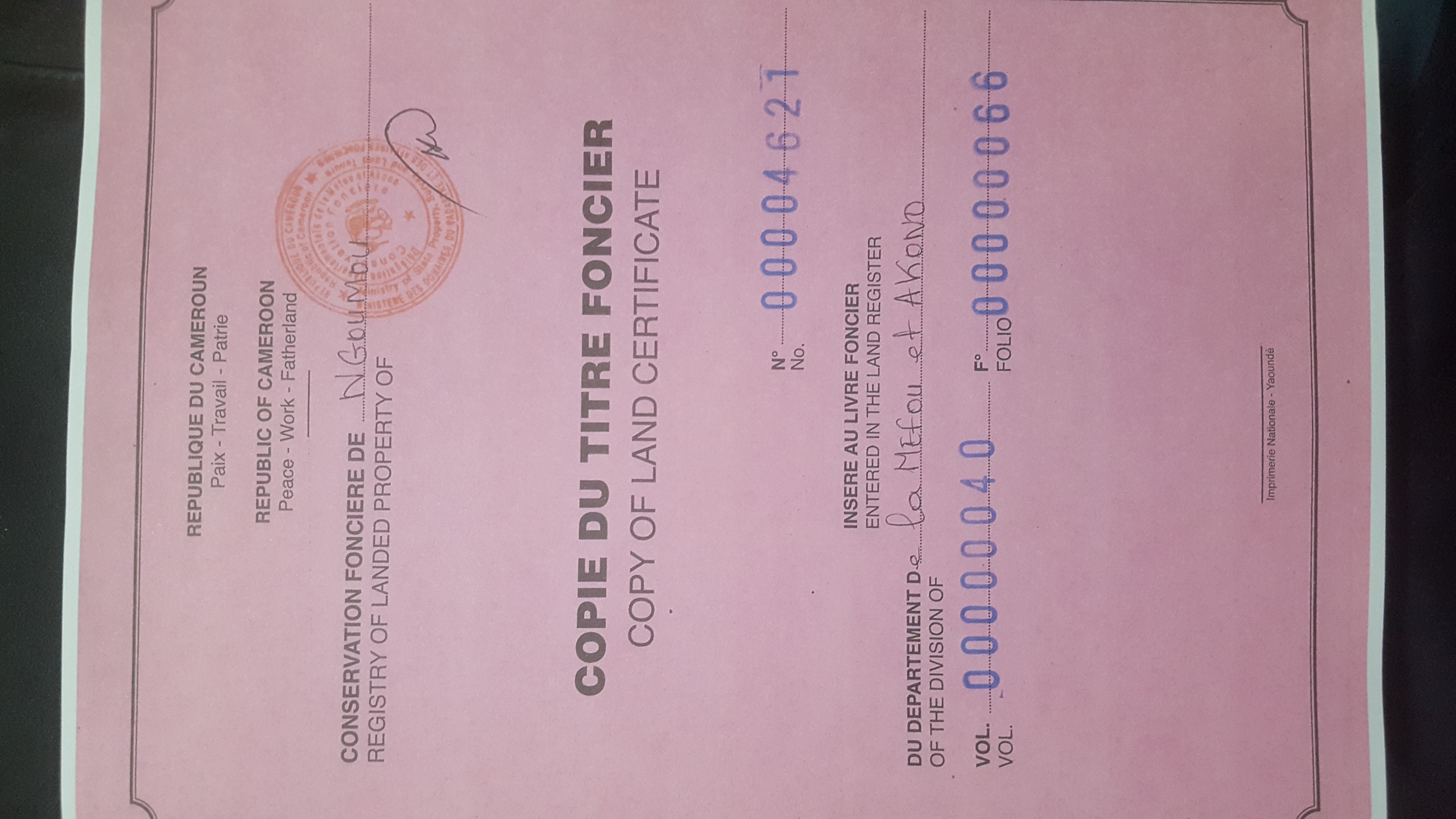 Mbankomo, au lieu-dit Binguela, entre Cana Bois et l'hôtel United