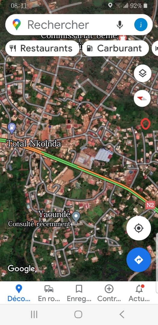 Terrain à vendre a total nkolnda