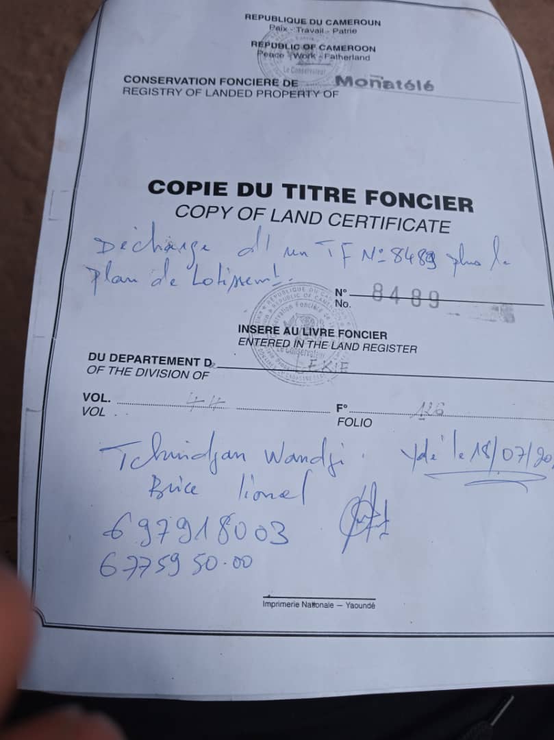 Terrain à vendre à Obala